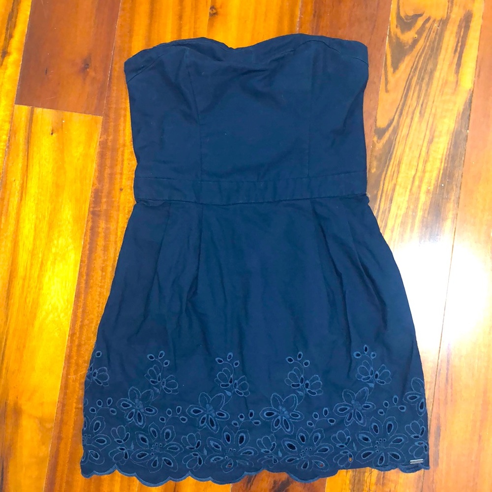 Lace Hollister Navy Blue Dress